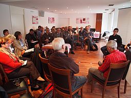 Rund 40 TeilnehmerInnen diskutieren über Freizeit & Naherholung am Lech.