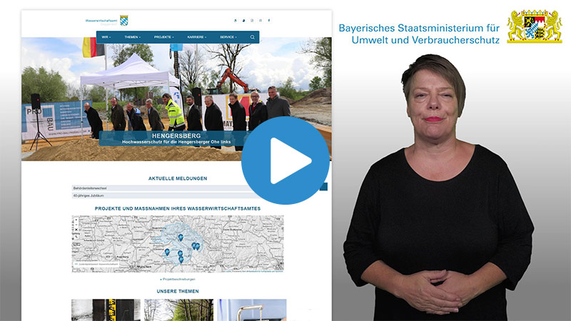 Link führt zu Video in Gebärdensprache; externer Link zum YouTube-Kanal des Bayerischen Staatsministeriums für Umwelt und Verbraucherschutz