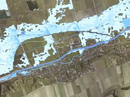 Überschwemmungsgebiet der Mindel in Münsterhausen heute