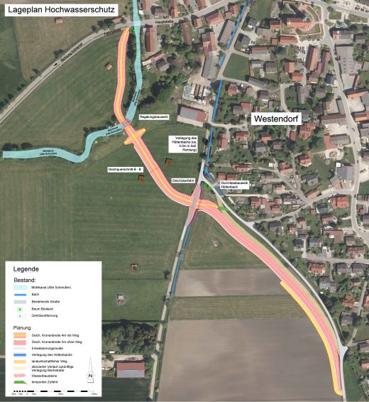 Lageplan Hochwasserschutz Westendorf