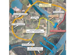Plan des Hochwasserrückhalteraums Wörth/Jockgrim