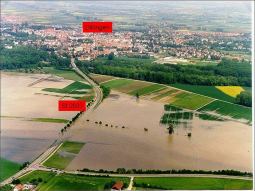 Hochwasser im August 2002 an der schwäbischen Donau