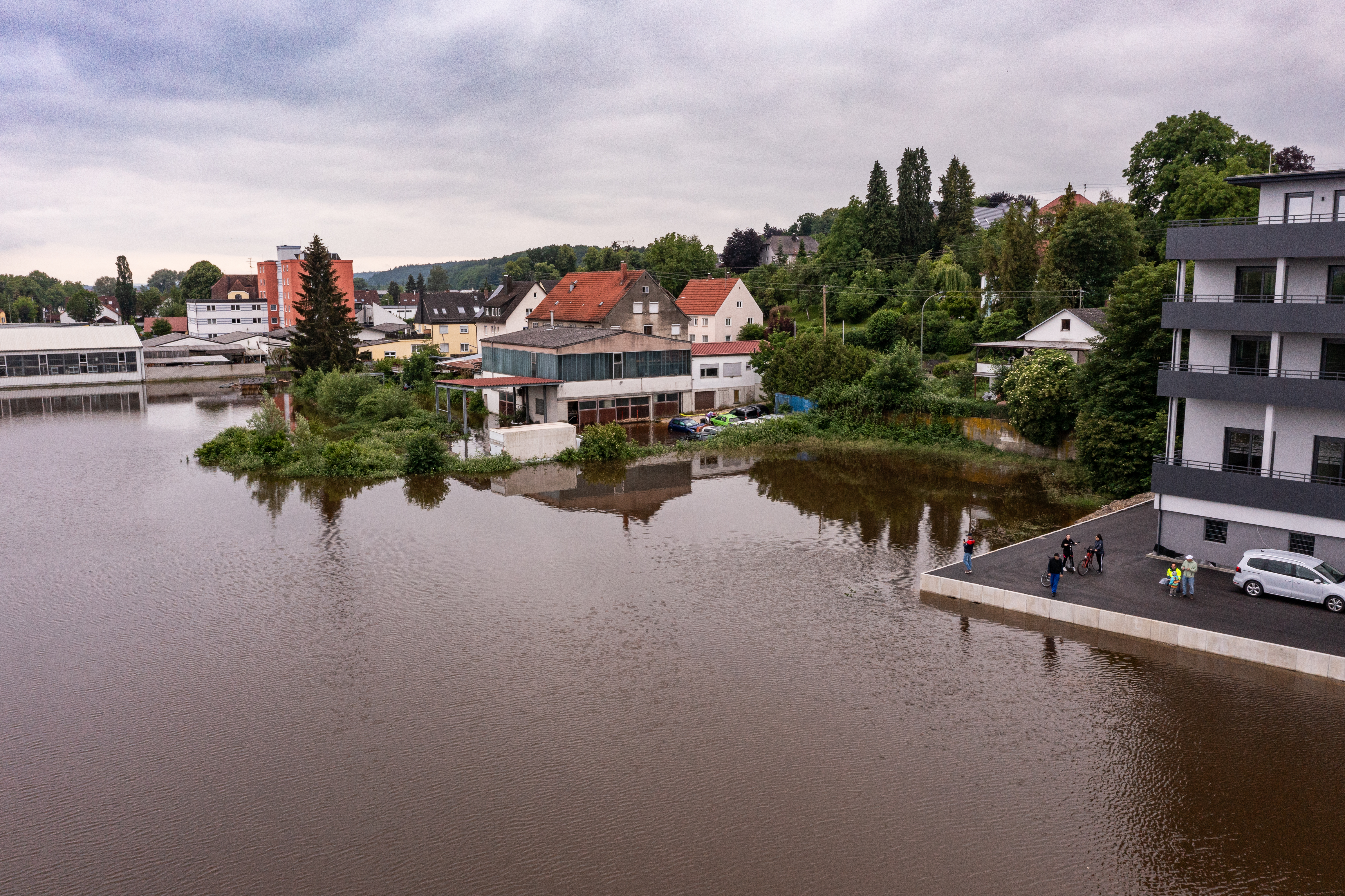 Abbildung 4 zeigt das Hochwasser am 03. Juni 2024 auf der Angerwiese