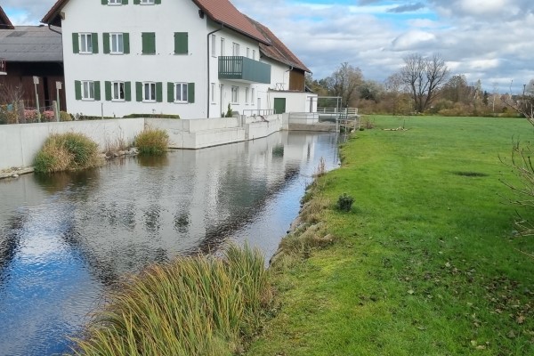 Untere Mühle nach der Umsetzung des Hochwasserschutzes