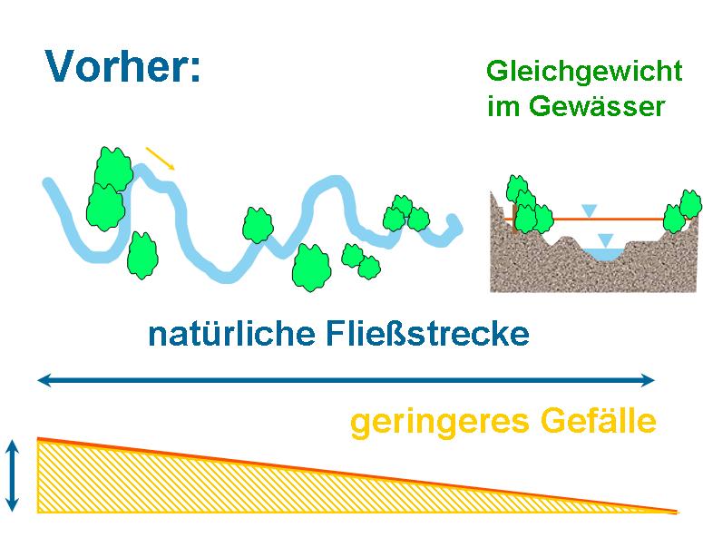 natürliche Fließstrecke natürliche Fließstrecke