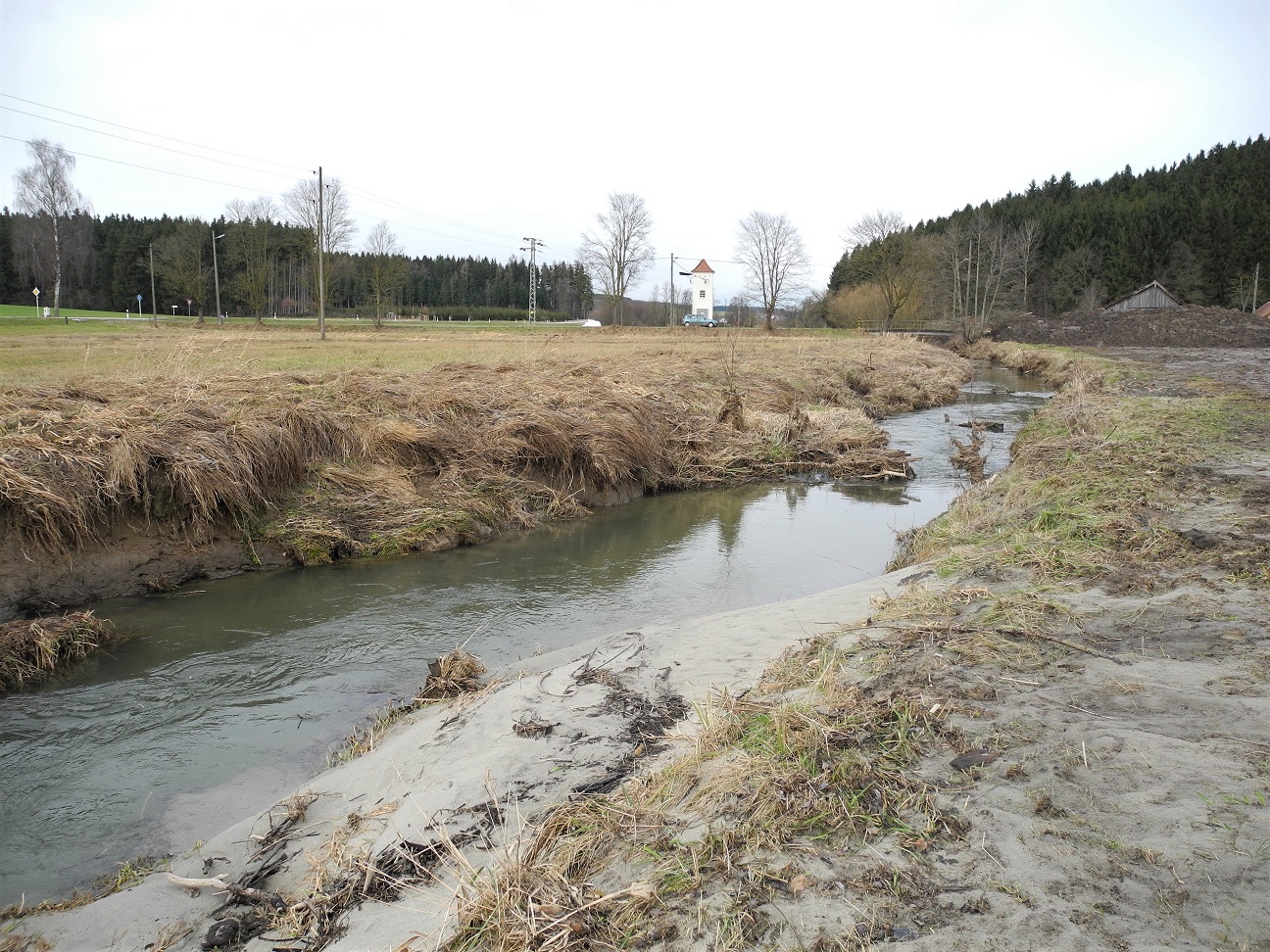 Im Januar 2015 hat sich eine begehbare Anlandung gebildet Im Januar 2015 hat sich eine begehbare Anlandung gebildetn