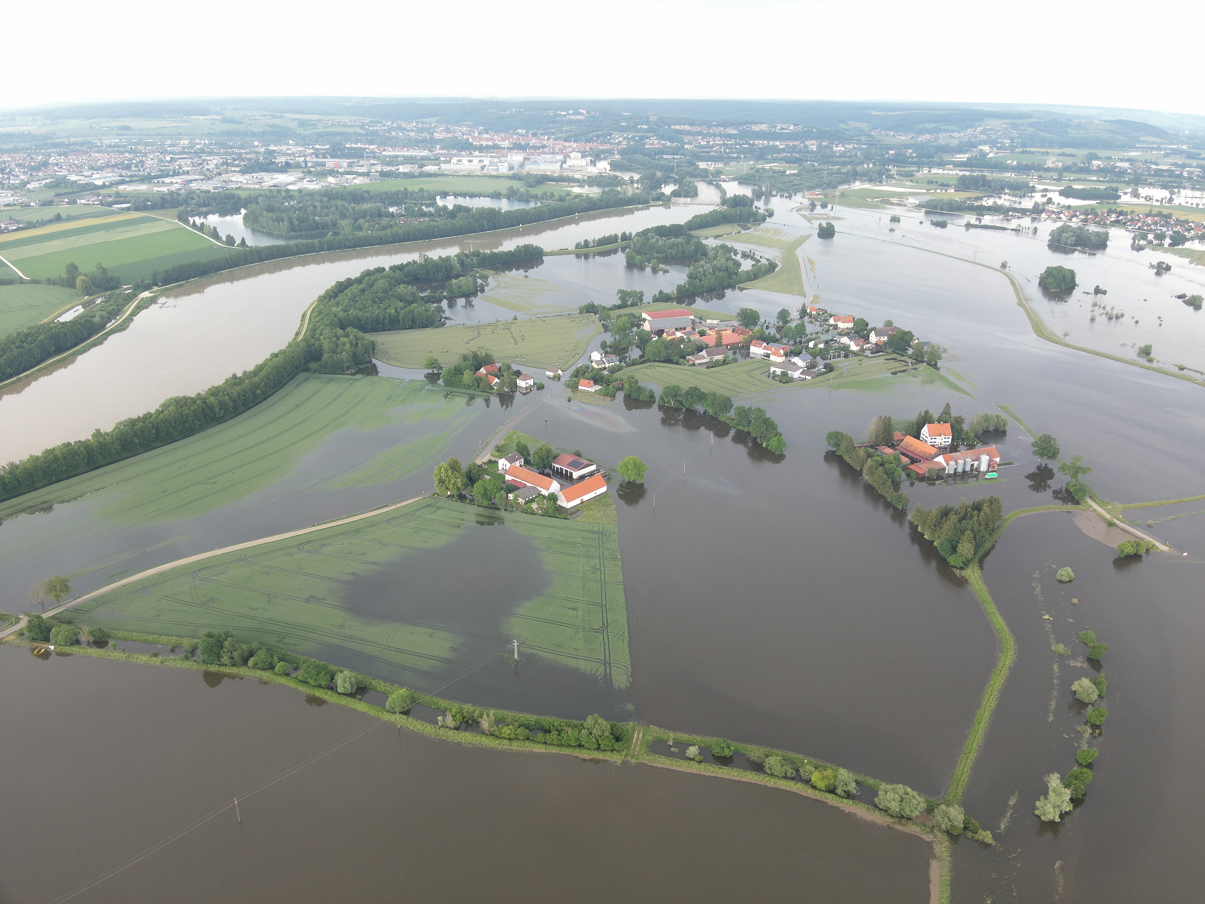 Das Bild zeigt das Hochwasser in Zusum 2024